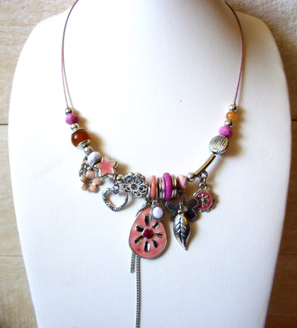 BOHO Rhinestones Glass Necklace 42520
