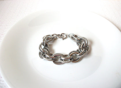 Retro 1970s Silver Toned Link Bracelet 111120