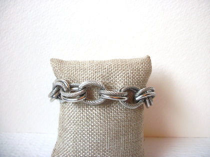 Retro 1970s Silver Toned Link Bracelet 111120