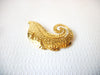 Vintage Large Hammered Feather Brooch Pin 72116D