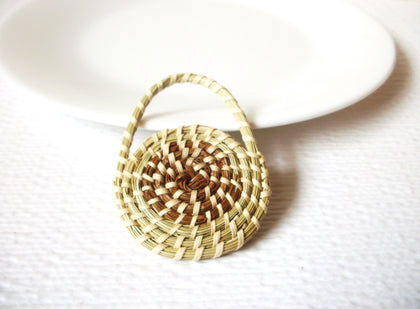 Vintage Hand Weaved Brooch Pin 111120