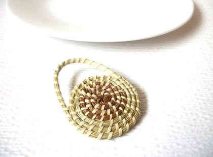 Vintage Hand Weaved Brooch Pin 111120