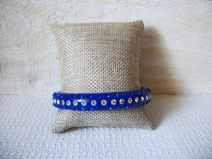 Retro Cobalt Blue Rhinestones Bangle 42420