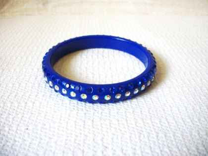 Retro Cobalt Blue Rhinestones Bangle 42420