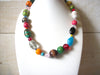 Vintage Colorful Glass Necklace 42420