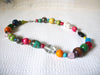 Vintage Colorful Glass Necklace 42420