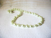 Vintage 1980s Pale Green Molded Beads Necklace 42420