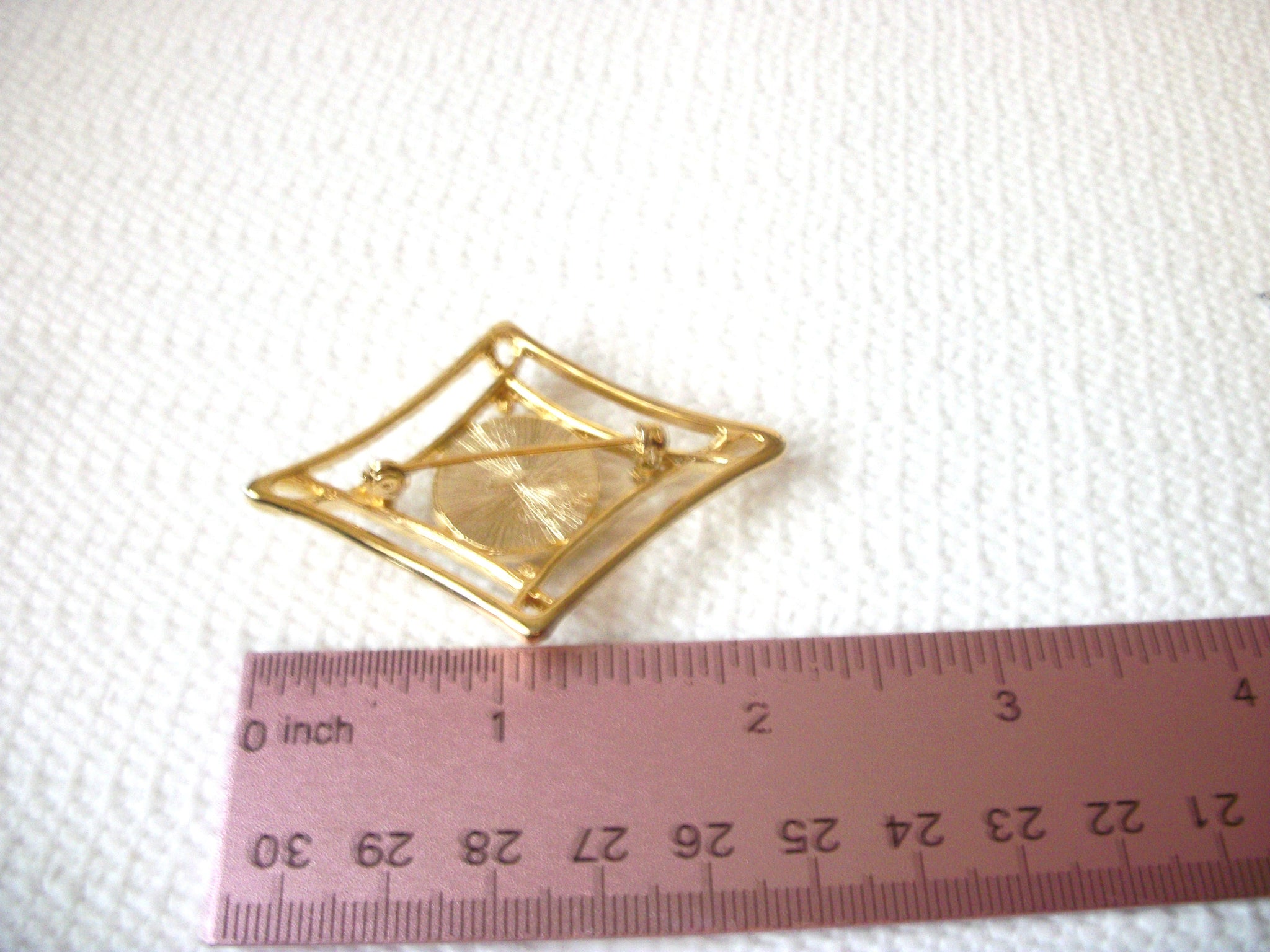 MONET Gold Toned Faux Pearl Brooch Pin 82117