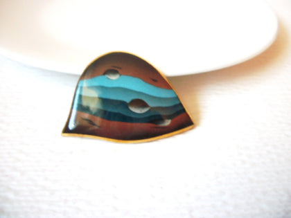 Vintage Waves Porcelain Brooch Pin 111120 B