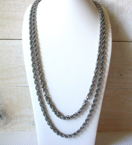 1960s Vintage Silver Toned Necklace 42520