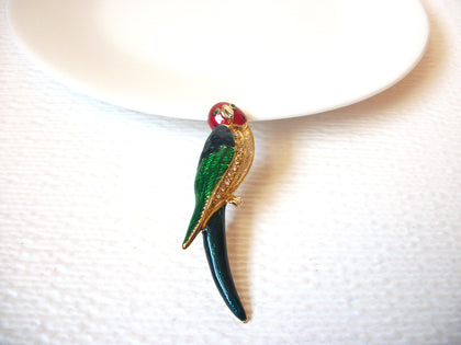 Vintage Rhinestone Bird Brooch Pin 111120