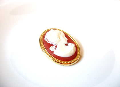 Vintage TRIFARI Cameo Brooch Pin 111120
