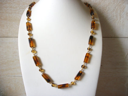 Vintage Tortoise Glass Necklace 41920