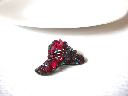 Vintage Rhinestone Hat Brooch Pin 111220