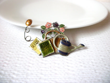 Vintage 1950s Gardner Tools Flowers Brooch Pin 111220
