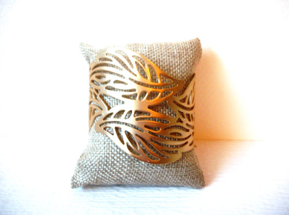 Retro Matte Gold Toned Wide Cuff Bracelet 111220