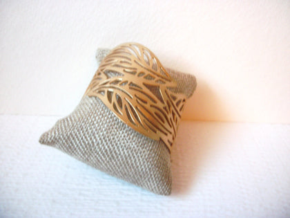 Retro Matte Gold Toned Wide Cuff Bracelet 111220