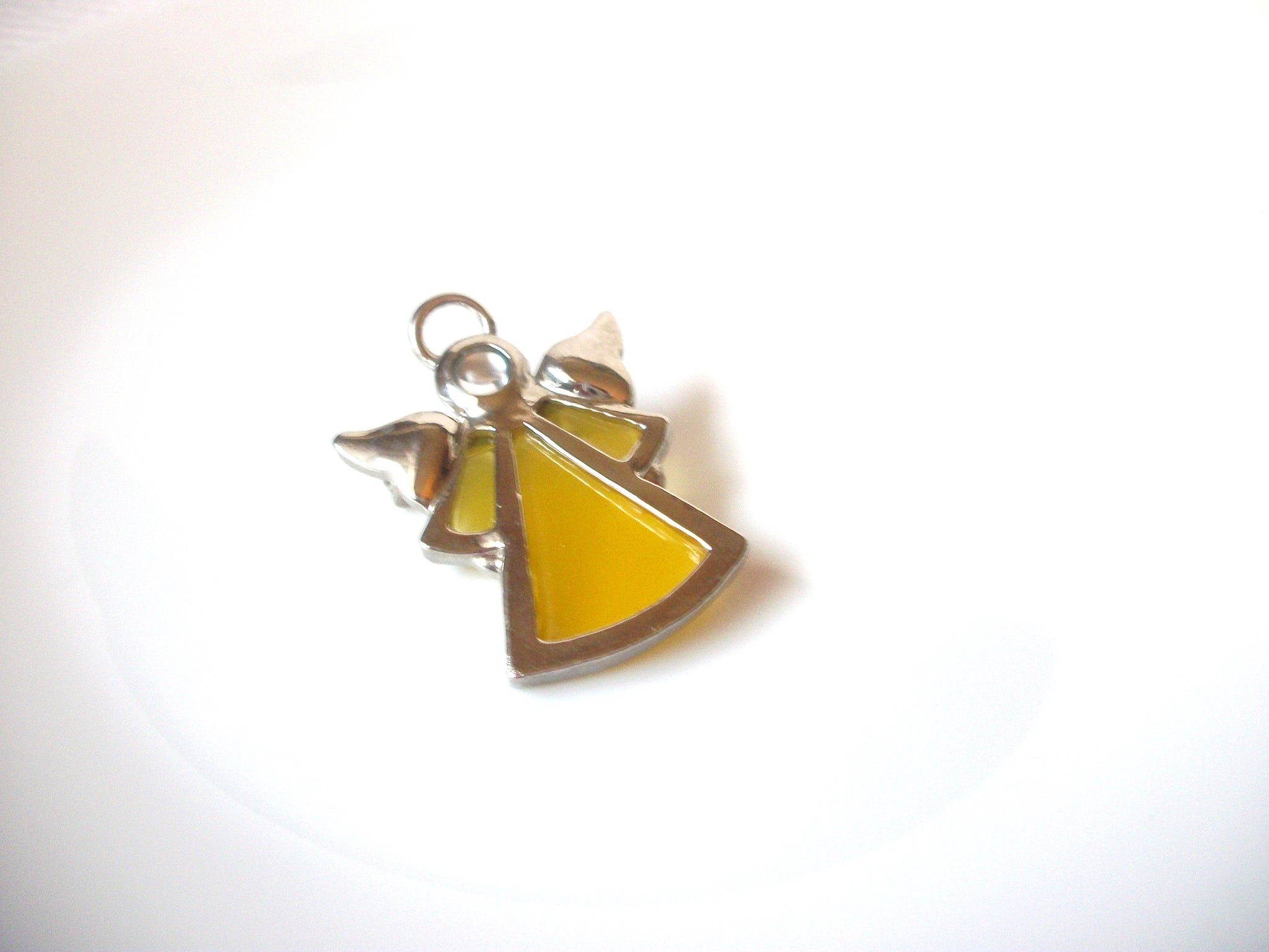 Vintage Glass Angel Brooch Pin 1