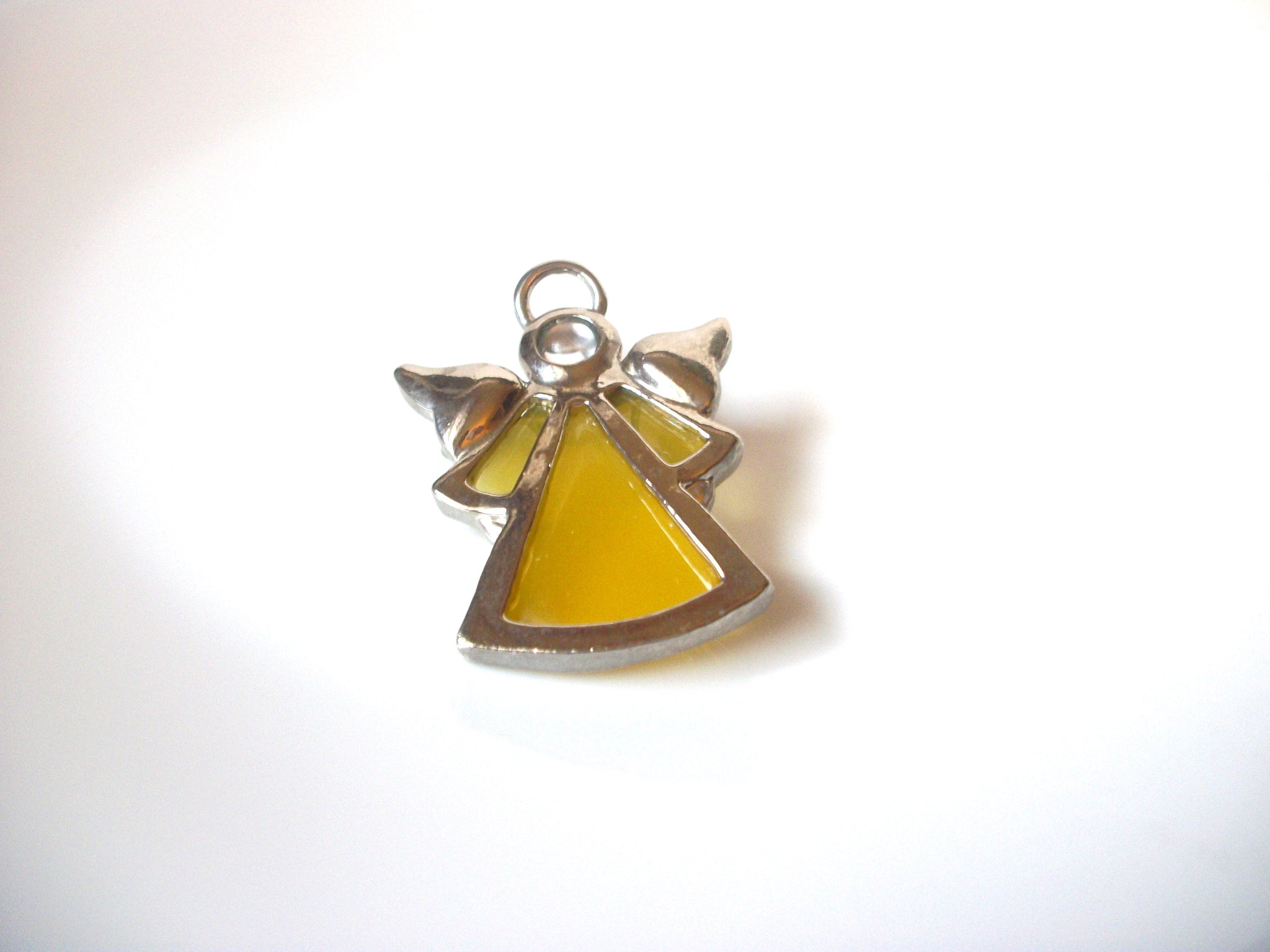 Vintage Glass Angel Brooch Pin 1