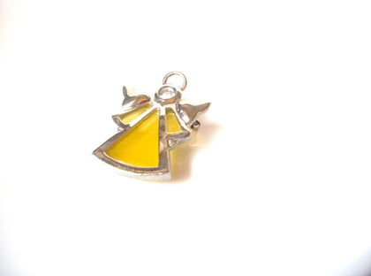 Vintage Glass Angel Brooch Pin 1