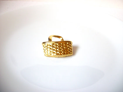 Vintage Gold Toned Basket Brooch Pin 111120