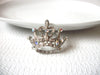 Vintage AB Crystal Rhinestones Queen Crown Brooch 70616