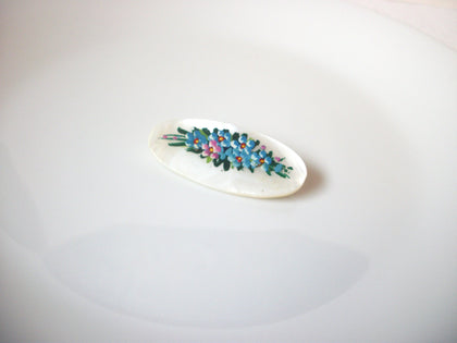 Vintage Painted Mother Of Pearl Brooch Pin 111120
