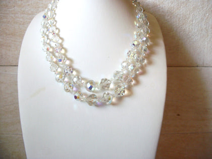 Vintage 1950s Aurora Borelias Glass Necklace 41920