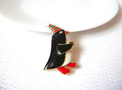 Retro Christmas Penguin Brooch Pin 111220