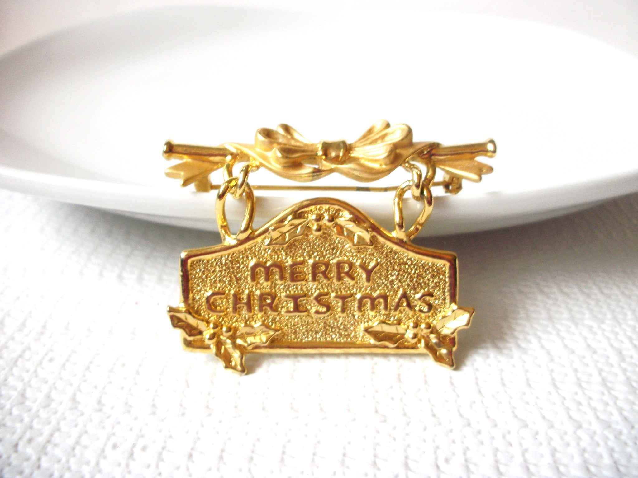 AJC Stamped Vintage Christmas Brooch Pin 70616