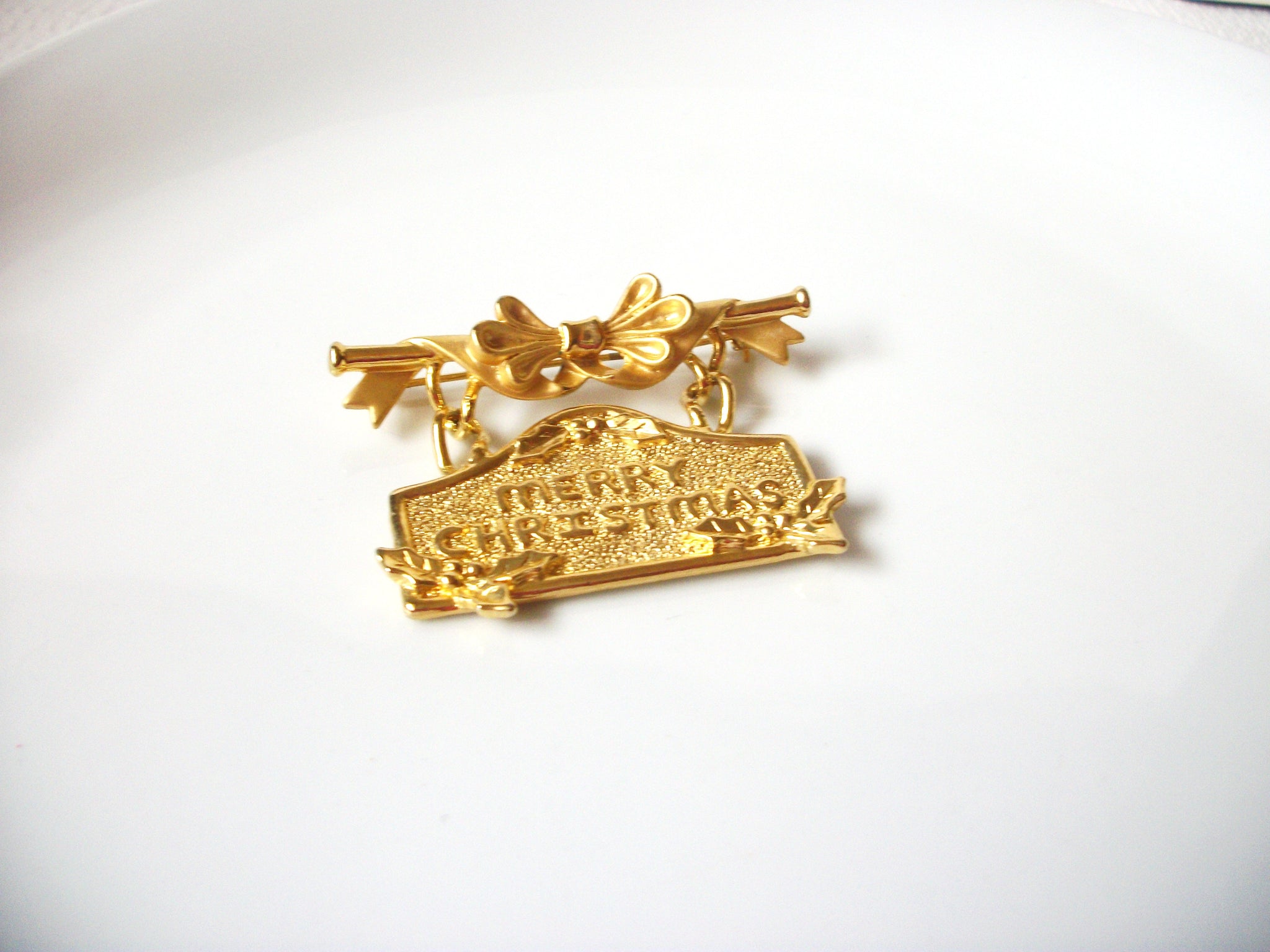 AJC Stamped Vintage Christmas Brooch Pin 70616