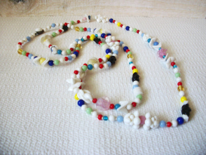 Vintage Colorful Italian Hand Made Glass Necklace 41920
