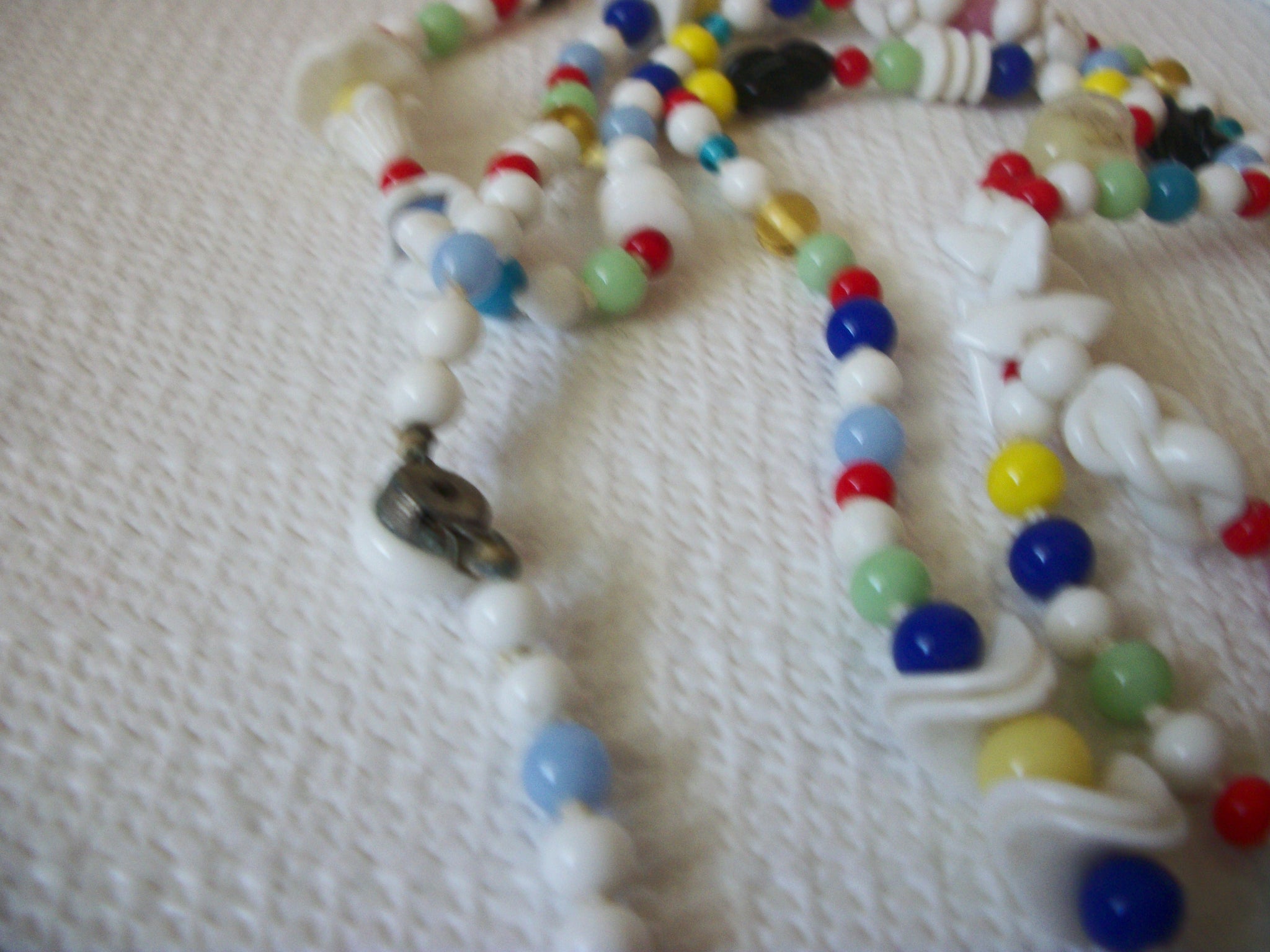Vintage Colorful Italian Hand Made Glass Necklace 41920