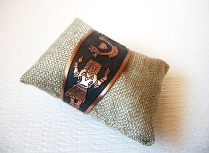 Vintage Solid Copper Ethnic Cuff Bracelet 111120