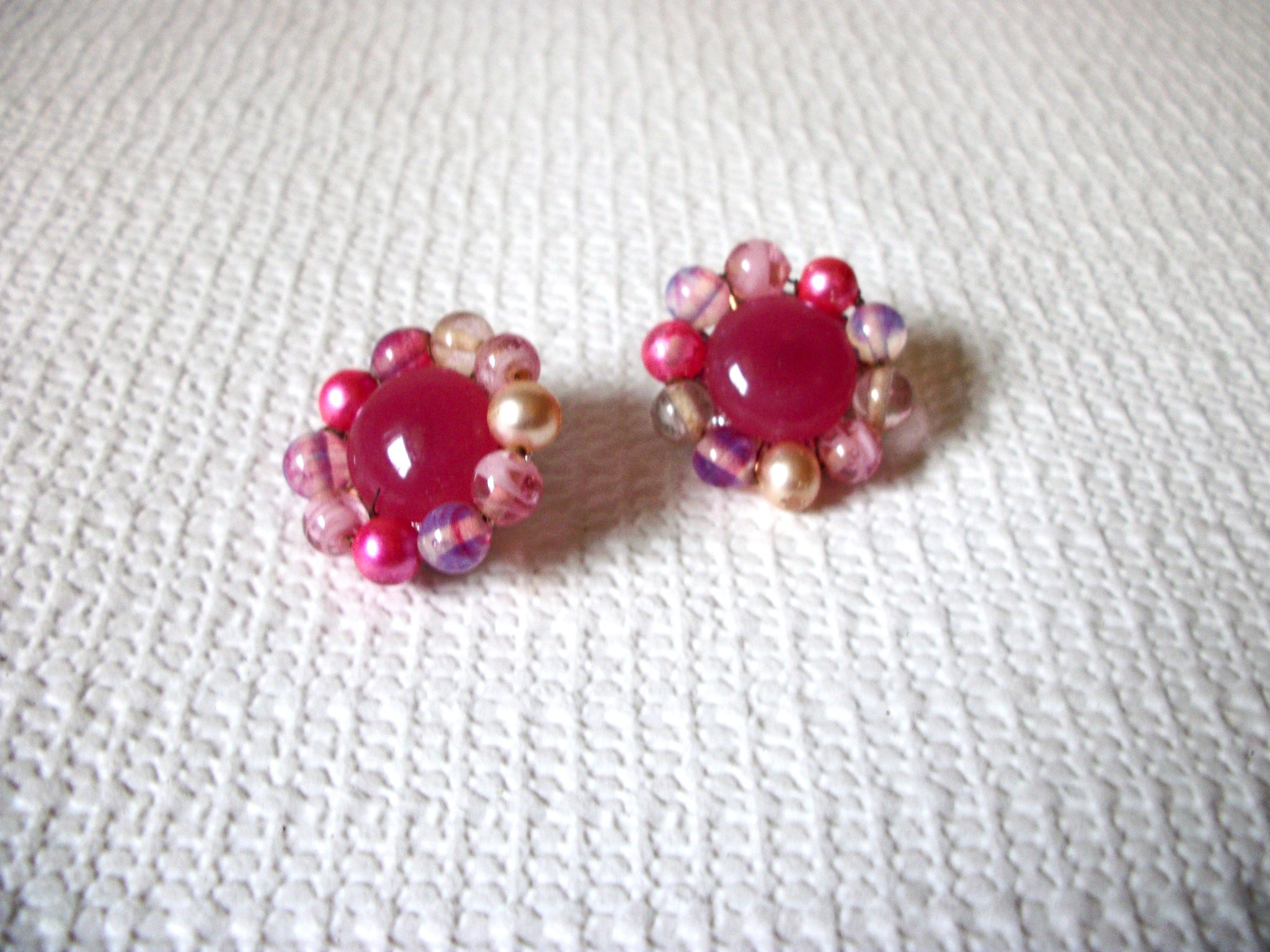 JAPAN Glass Cluster Earrings 42720