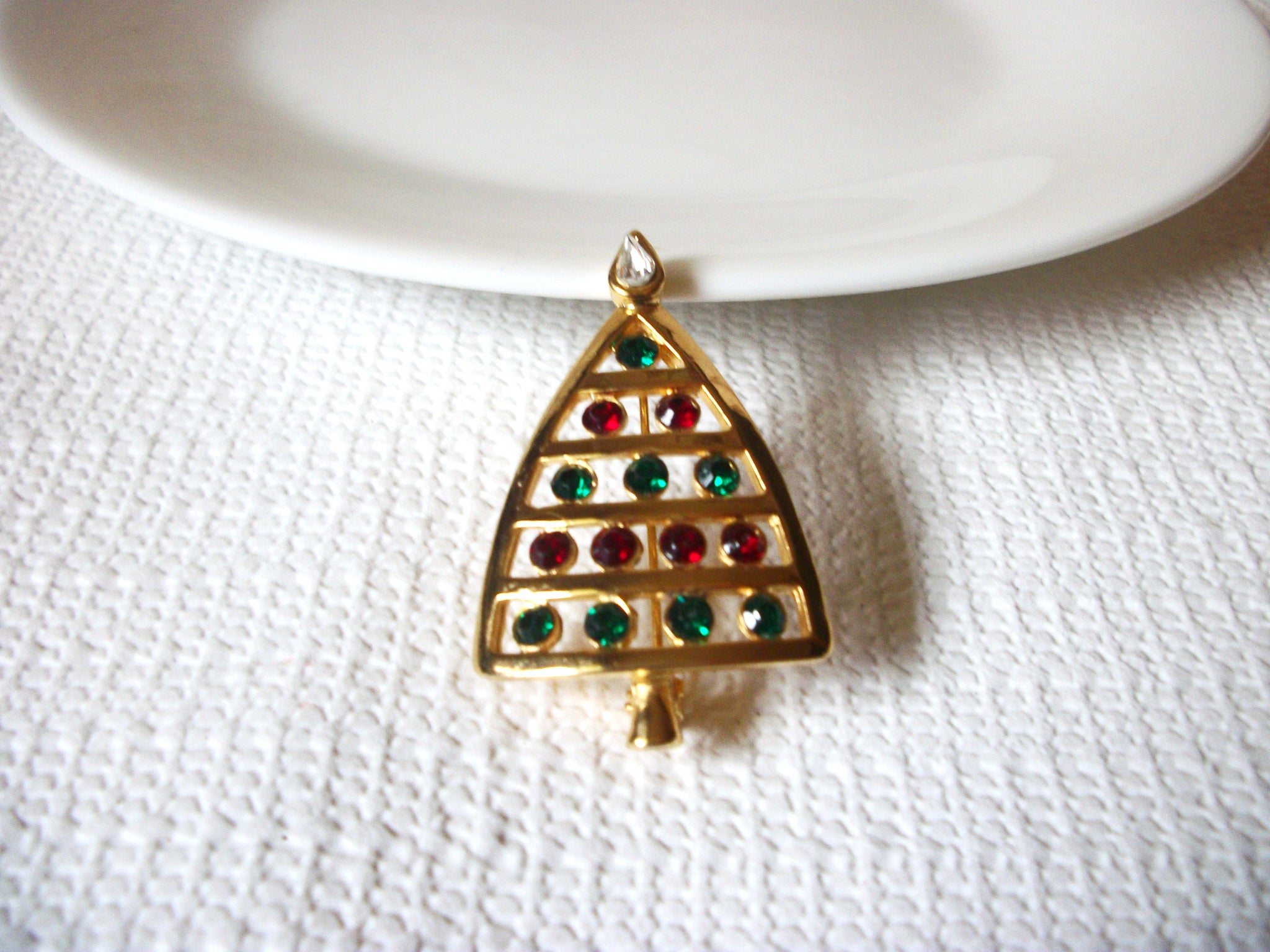 LIA Rhinestones Christmas Tree Brooch 42720