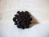 Retro Massive Black Purple Flower Brooch 42720