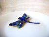 Retro Massive Blue Sparkling Dragonfly Brooch 42620