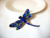 Retro Massive Blue Sparkling Dragonfly Brooch 42620