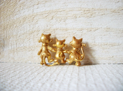 Vintage Cats Brooch 42820