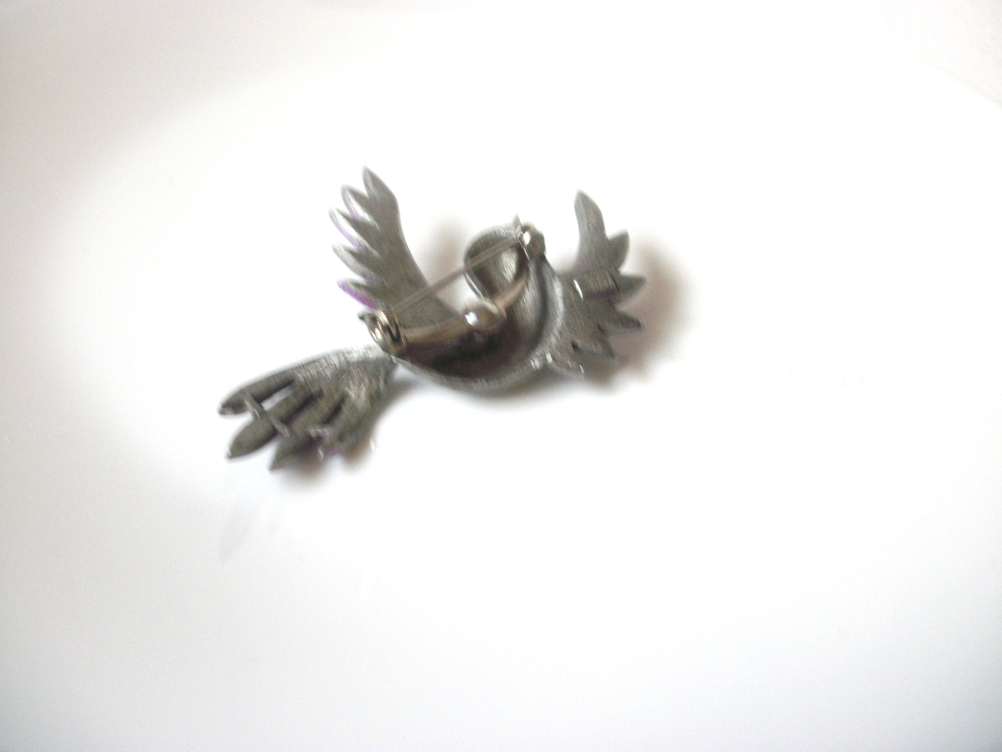 Vintage JJ Stamped Pewter Brooch Pin 111320