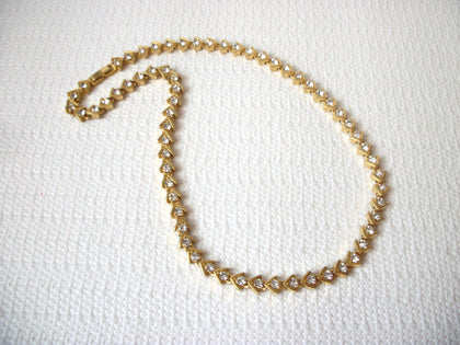 Vintage 1950s Clear Rhinestones Necklace 70616