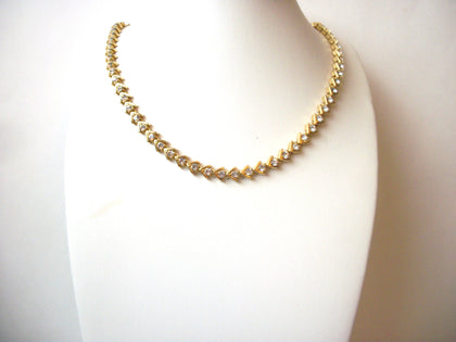 Vintage 1950s Clear Rhinestones Necklace 70616