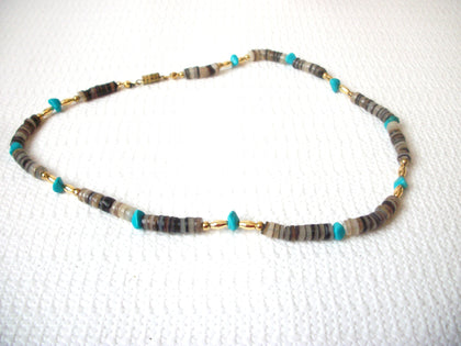 Vintage Southwestern Glass Stones Necklace 70616