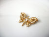 Vintage Gold Brooch, Rhinestones Butterfly, Designer LIA Pin 113016