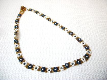 Vintage Glass Flower Choker Necklace 70616