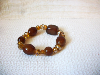 Czech Glass Brown Amber Bracelet 42820