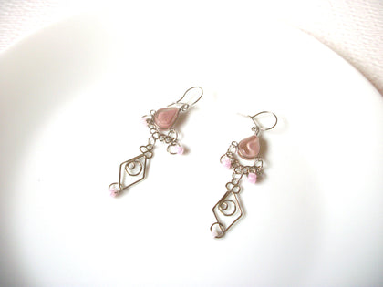 Vintage Pink Quartz Earrings 111220