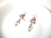 Vintage Pink Quartz Earrings 111220