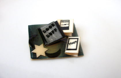 Lucinda Pins, Book Pins By Lucinda, Book Buff Pins Brooch 113016